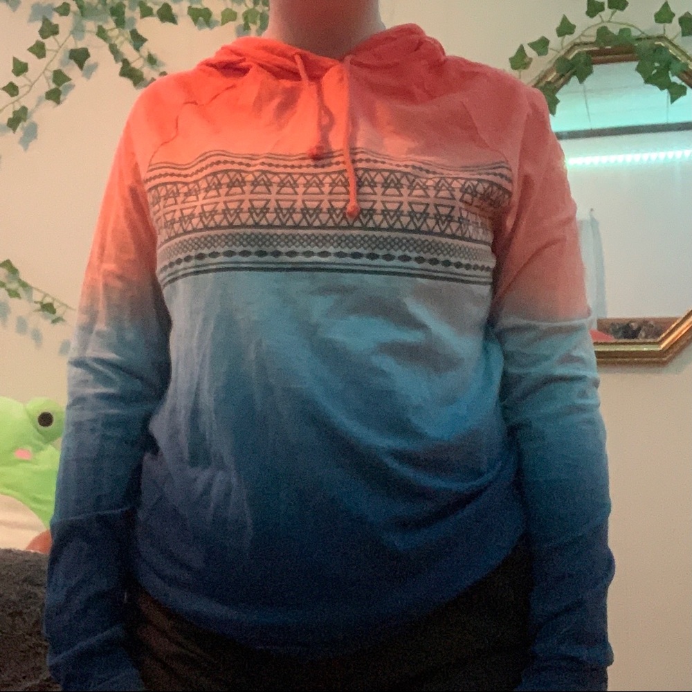 aeropostale ombré tribal pattern sweatshirt